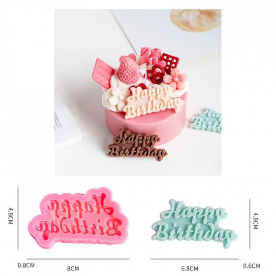 Happy birthday outlet silicone mould